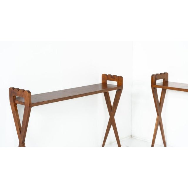 Mid-Century Modern Console Table in Walnut by Giovanni Gariboldi, Italy, 1950s For Sale - Image 3 of 7