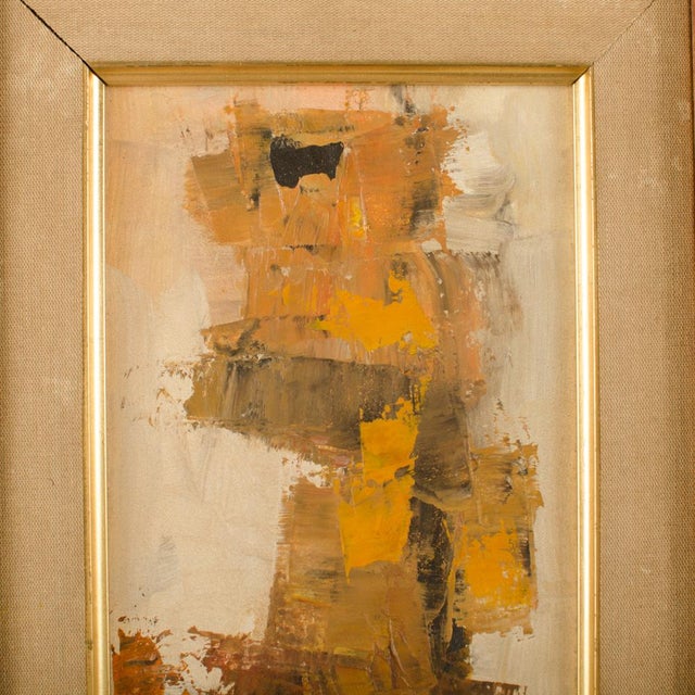 Textile 1960s Abstract in Earth Tones by Hans Kline (Canadian, 1924-1994). For Sale - Image 7 of 8