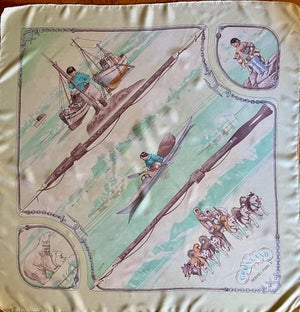 HERMÈS GRONLAND Silk Scarf designed by Philippe Ledoux 1992