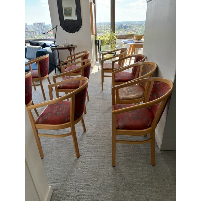 1990s Hank Lowenstein Office or Dining Room Chairs - Set of 8 For Sale In Chicago - Image 6 of 9