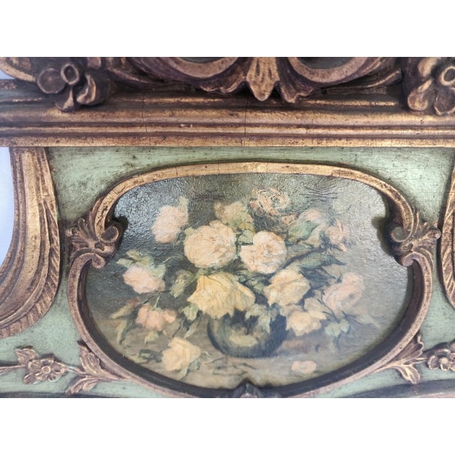 1940s 1940s Hand Painted Mirror For Sale - Image 5 of 12