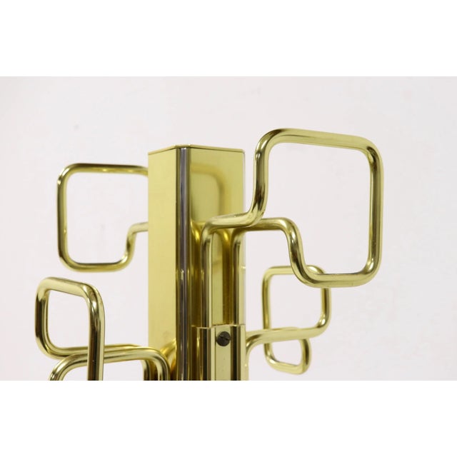 1970s Mid-Century Brass & Chrome Coat Rack from Belgo Chrom, 1970s For Sale - Image 5 of 10