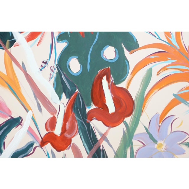 Illustration 2026, Botanic Painting Triptych, Illustration Style Garden, Tropical Abundance, Acrylic Paint on Watercolor Paper For Sale - Image 3 of 11