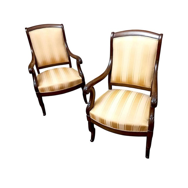 Early 19th Century Restoration Armchairs, 1830s, Set of 2 For Sale - Image 5 of 18