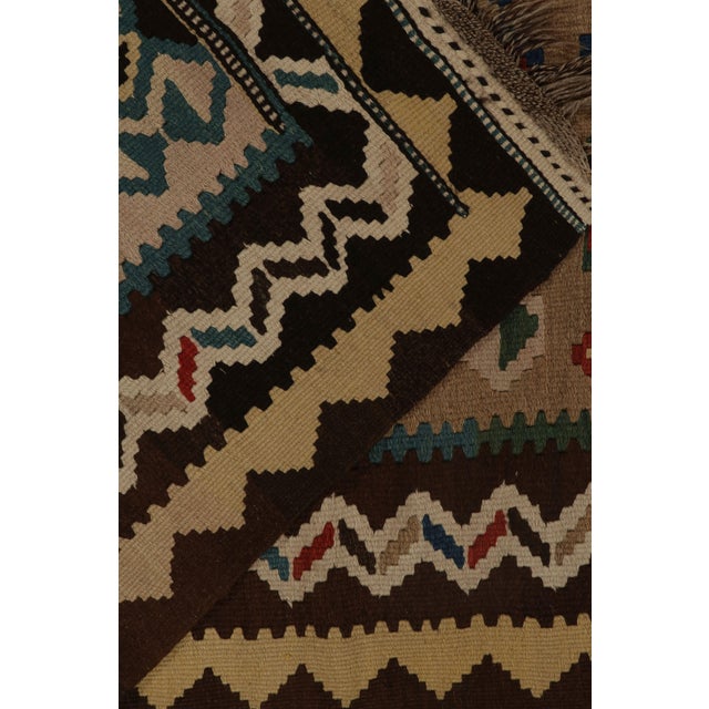 Antique Persian Kilim Rug in Beige-Multicolor Tribal Patterns by Rug & Kilim For Sale - Image 9 of 9