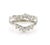 Contemporary Diamond Insert 14k White Gold Ring - Size 6 For Sale - Image 3 of 6