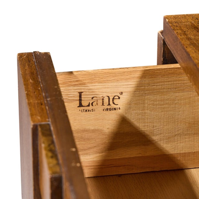 Brown Lane Staccato Brutalist Mid Century Walnut Lowboy Dresser For Sale - Image 8 of 8