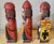 Offered are three 8.5" H. Spanish hand-carved, polychromed wooden statues, also called santos, which are religious folk-...