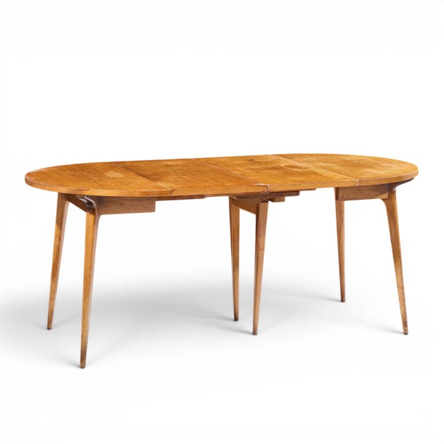 Bertha Schaefer for Singer and Sons Mid Century Walnut Dining Table With 4 Leaves For Sale - Image 12 of 18