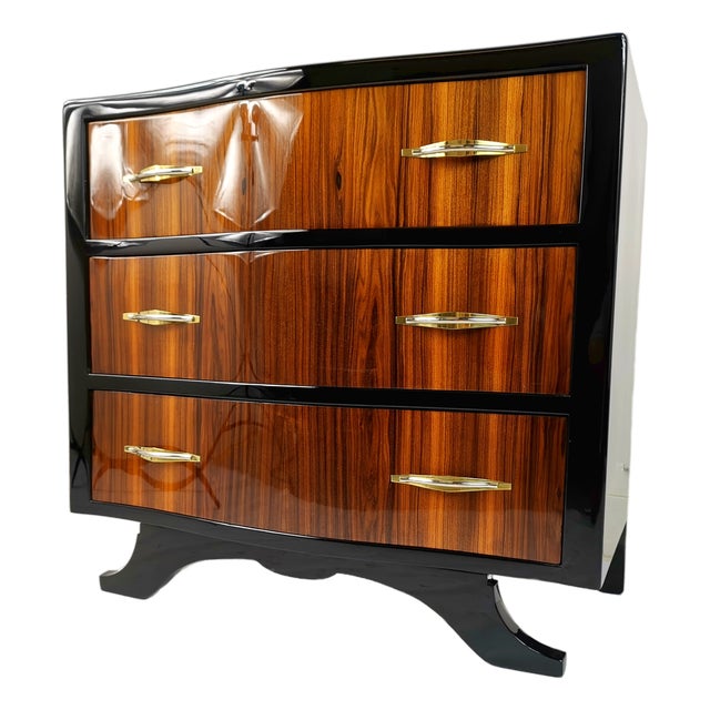 Art Deco French Rosewood Chest of Drawers, 1930s For Sale