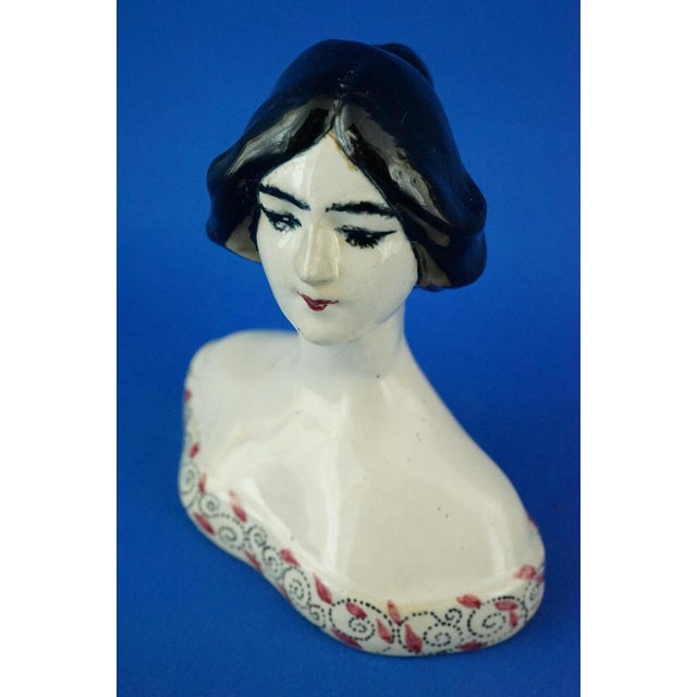 20th Century Ceramic Bust of a Woman from M.I.C.A. Factory, Sesto Fiorentino, Italy, 1920s For Sale - Image 14 of 18