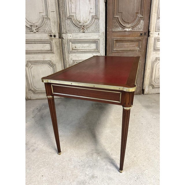 Small Louis XVI Style Flat Desk or Writing Table, 1950s For Sale - Image 6 of 13