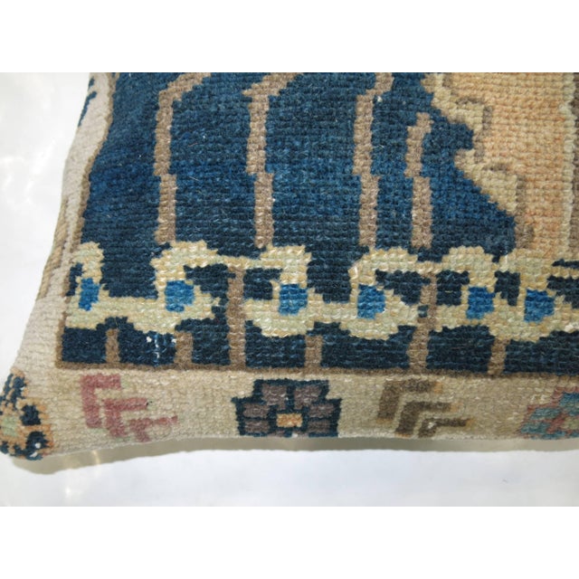 Baroque Zabihi Collection Large Vintage Turkish Eclectic Rug Pillow For Sale - Image 3 of 5