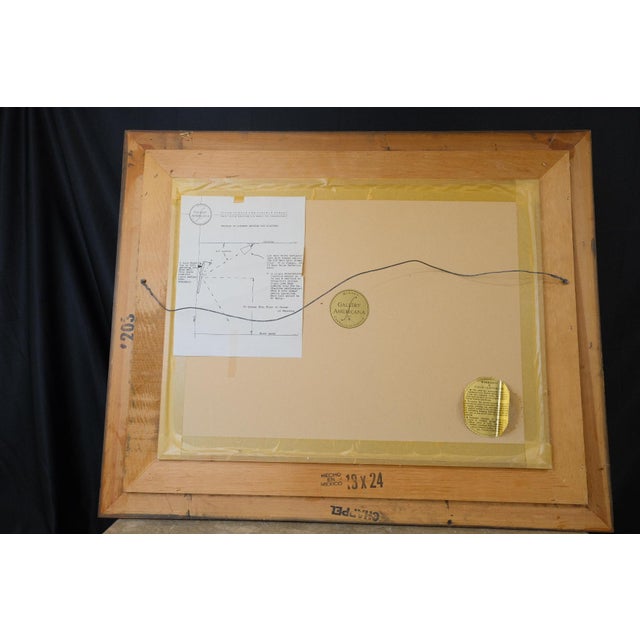 1980s 1980s Ray Swanson "The Old Man With the Turquoise Necklace" Limited Edition Canvas Print, Framed For Sale - Image 5 of 5