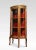 Walnut Bow Fronted Display Cabinet For Sale - Image 8 of 10