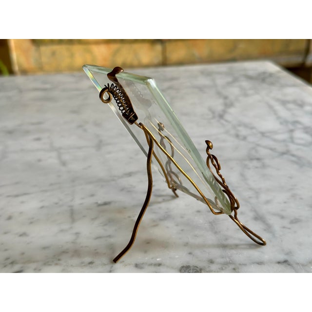 Art Nouveau Brass Picture Frame, Vienna, 1900s For Sale - Image 6 of 13