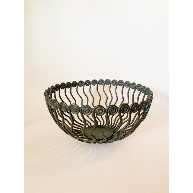 Post Modern Swirly and Squiggly large iron decorative bowl. This fantastic piece has a sort of Memphis design feel to it,...