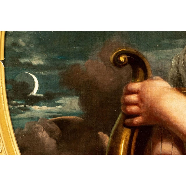 Seymour Joseph Guy (English-American, 1824–1910) — Oil on Canvas, "Putto in Moonlight," 1858 For Sale In Boston - Image 6 of 15