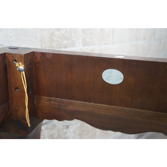 Baker Stately Home Chippendale Mahogany Faux Marble Console Table For Sale - Image 12 of 13