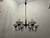 Metal Italian Opaline Bronze Chandelier, 1950s For Sale - Image 7 of 14
