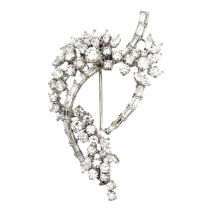 Antique 10.00 Ct Platinum Brooch