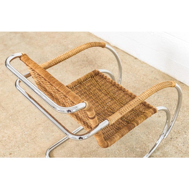 Brown Mid Century Bauhaus Mr 20 Arm Chair by Mies Van Der Rohe for Stendig 1970s For Sale - Image 8 of 10