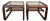 1970s Postmodern Walnut Waterfall Tables Attributed to Lou Hodges for Mersm For Sale