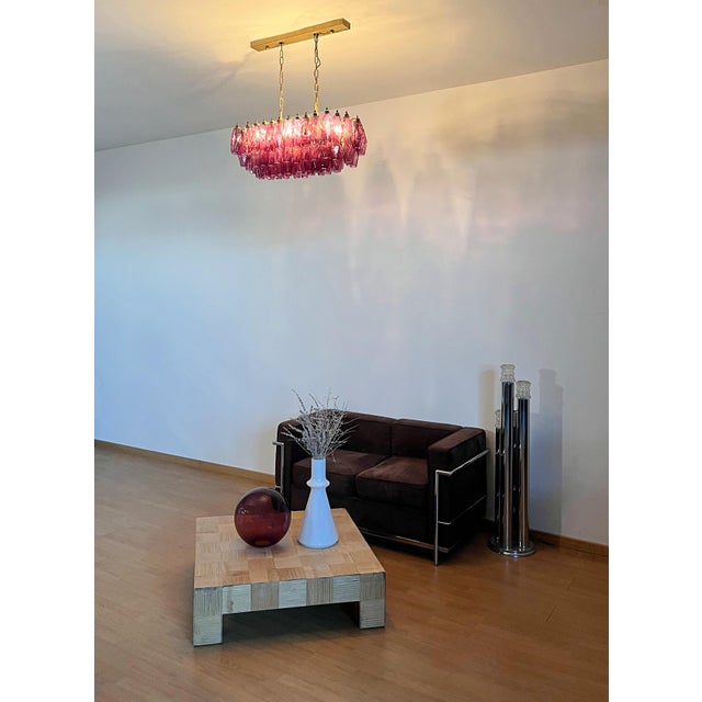 Amethyst Murano Glass Poliedri Chandelier by Carlo Scarpa, 1990s For Sale - Image 15 of 18
