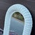 Contemporary Vintage Petite White Painted Woven Wicker Rattan Framed Oval Mirror For Sale - Image 3 of 11