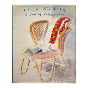 " David Hockney : A Drawing Retrospective " Vintage 1996 First Edition Hardcover Exhibition Art Book