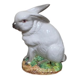 Contemporary Italian Ceramic Rabbit Figurine Sculpture
