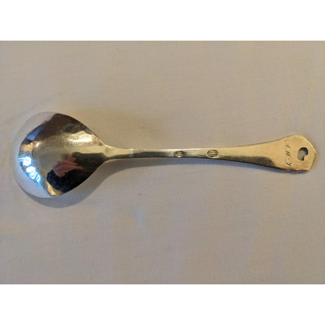 Early 20th Century Early 20th Century Danish Sterling Silver Sugar Preserve Spoon, Monogram For Sale - Image 5 of 10