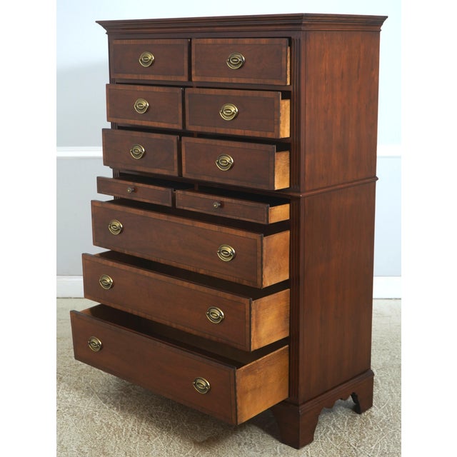 Traditional Lexington Palmer Home Cherry Tall Chest For Sale - Image 3 of 16