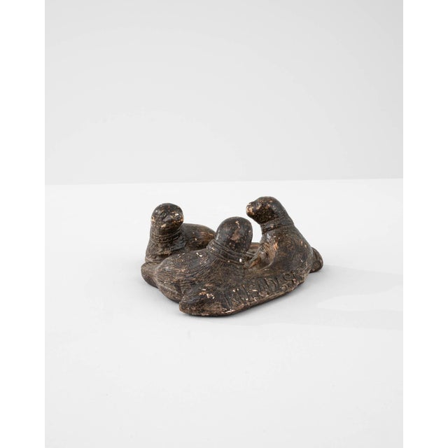 Brown 20th Century Belgian Seal Plaster Decoration For Sale - Image 8 of 18