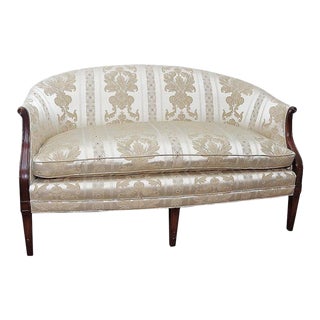 Mahogany Hepplewhite Federal Style Settee Loveseat For Sale