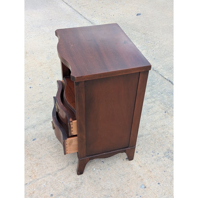 Drexel Vintage 1960s Travis Court Federal Mahogany Two Drawers Nightstand For Sale In Washington DC - Image 6 of 12