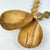 Early 20th Century Early 20th Century Maasai Olivewood Serving Spoon and Fork Set Kenya For Sale - Image 5 of 6