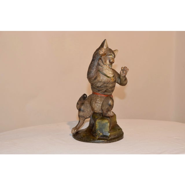 Late 19th Century 19th C Austrian Terracotta Cat For Sale - Image 5 of 9