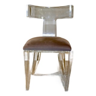 Interlude Home Tristan Acrylic Klismos Chair For Sale