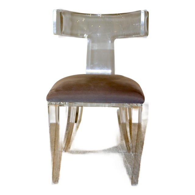 Interlude Home Tristan Acrylic Klismos Chair For Sale