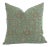 Light Teal Chenille With Brown Circle Pattern Pillow Cover For Sale