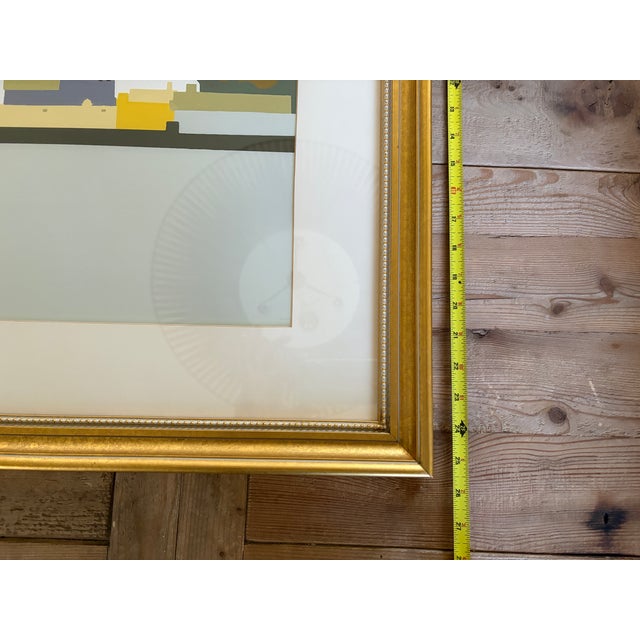 1980s Modernist Serigraph “Distant Land, New Skies” #51/150 Signed by Janice Wetzel – Custom Framed For Sale - Image 12 of 14