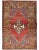 Geometric Vintage Turkish Oushak Carpet in Soft Red, Light Purple, & Gold Border For Sale
