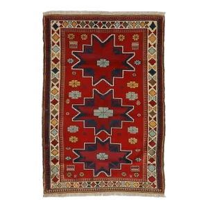 Mid 20th Century Vintage Decorative Caucasian Wool Rug
