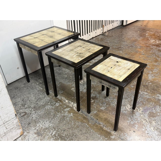 Postmodern Neiman Marcus Nesting Tables, Set of Three For Sale - Image 3 of 10