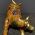 Vintage Cloisonne Enamel Bull Figurine – 9.8" Yellow Ground Gilt Ox Sculpture For Sale In Los Angeles - Image 6 of 9