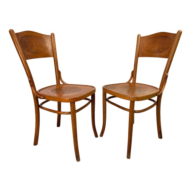 Bentwood Dining Chairs from Thonet, 1930s, Set of 2 For Sale