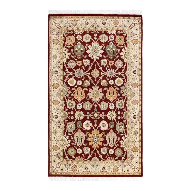 Orange Mogul, One-of-a-Kind Hand-Knotted Area Rug in Orange, 3' 1" x 5' 3" For Sale - Image 8 of 8