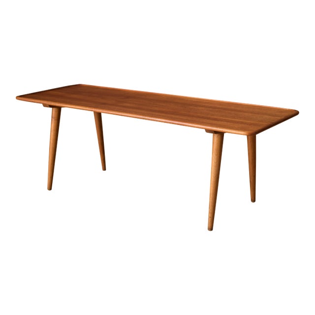 Vintage Danish At-11 Solid Teak Coffee Table by Hans J. Wegner For Sale