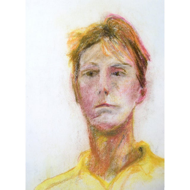 Artist's Self-Portrait in Pastel on Paper by Michael William Eggleston For Sale - Image 4 of 5